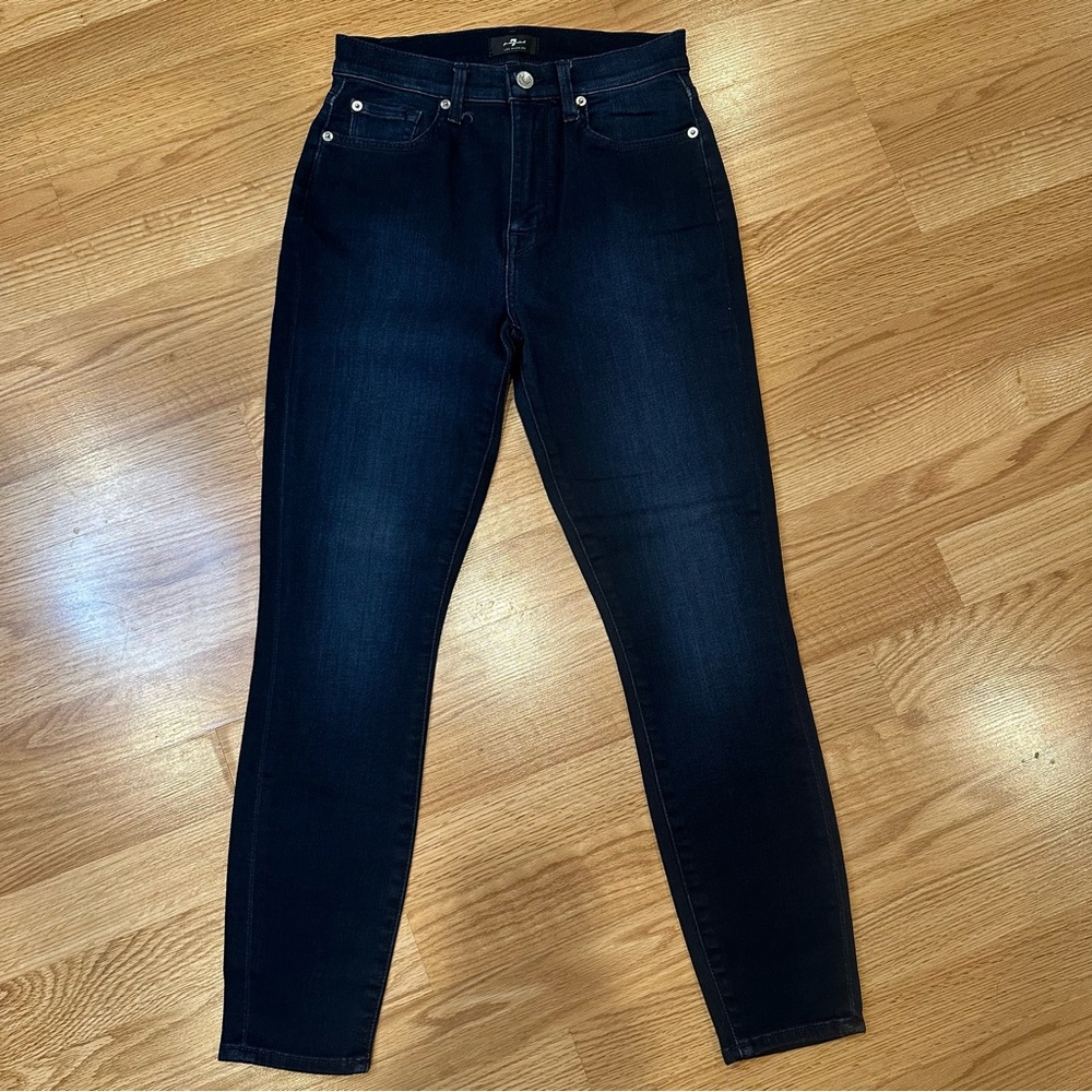 7 For All Mankind the high waist ankle skinny jeans